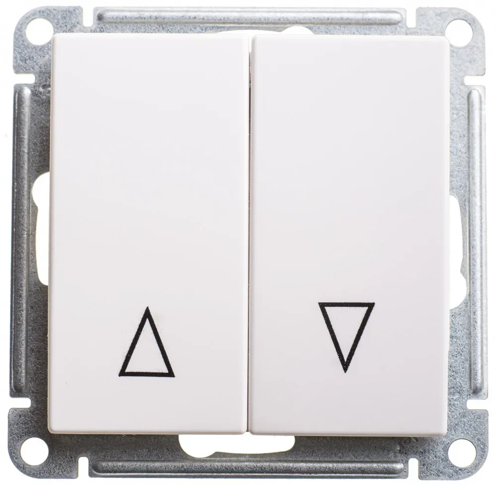 W59 Выключатель двухклавишный, с механический блокировкой для жалюзи, механизм, белый SE (Потенциал) VS410-253-1-86