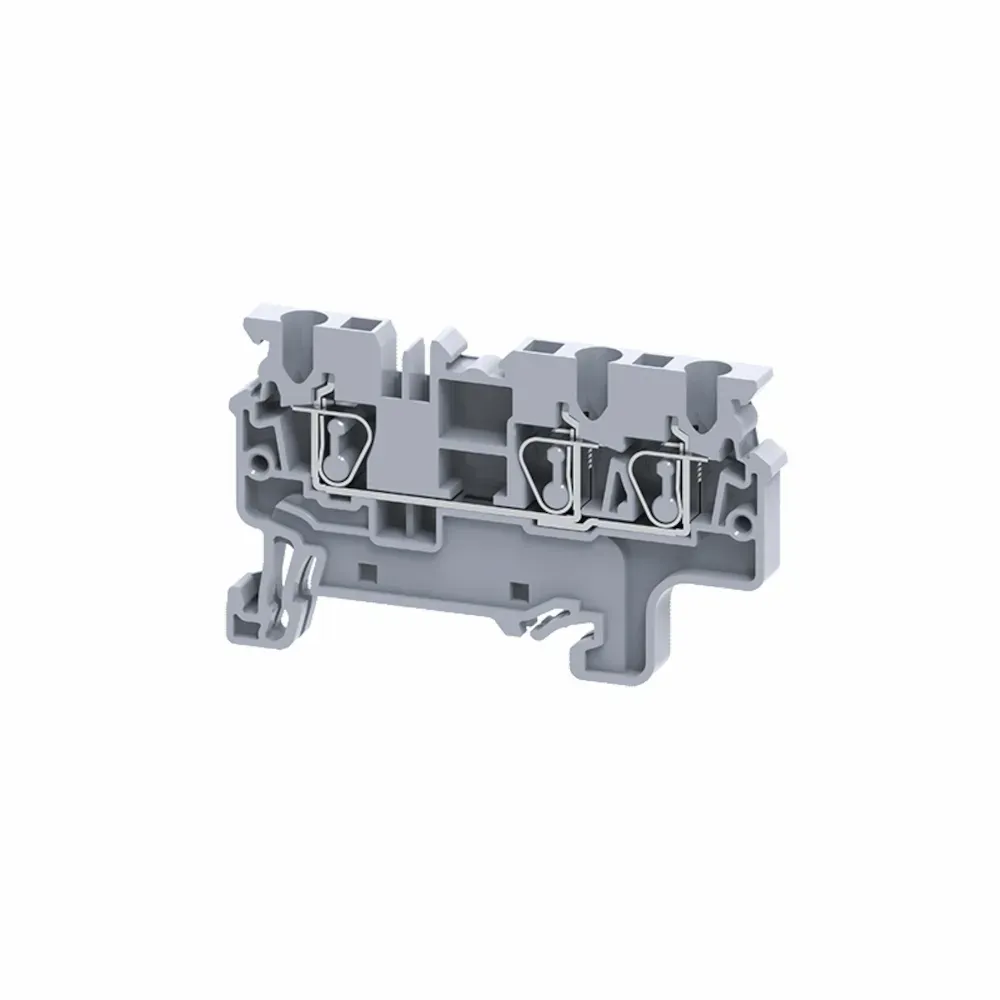 Клемма с тремя контактами пружинная OptiClip СХ-2,5-TRIPLET-I-серый КЭАЗ Optima (от-ка) 289747