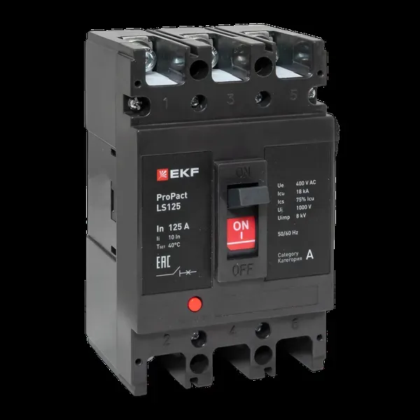 Ls125 18ка 3p 160а propact ekf EKF MCCB-125-18-3-160-LS