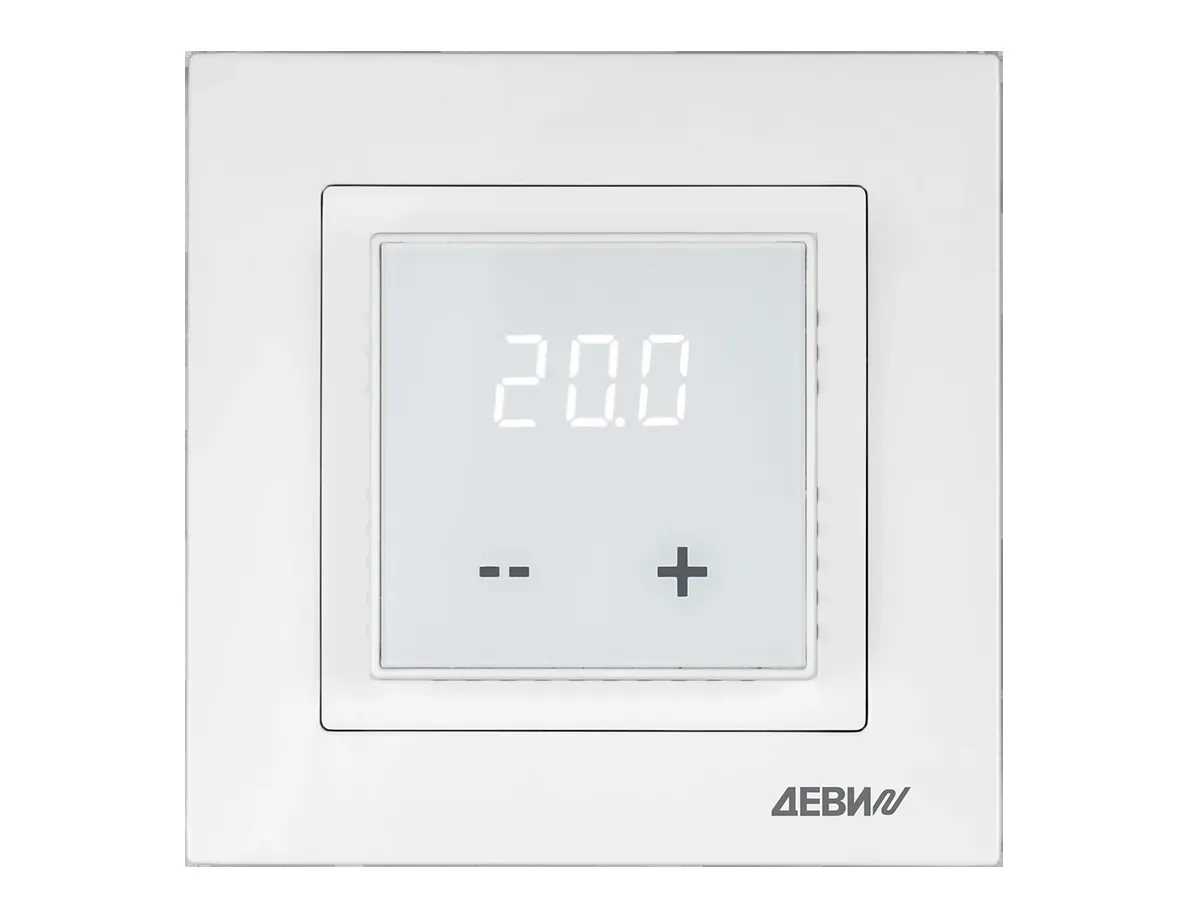 Терморегулятор для теплого пола ДЕВИ Room, с датчиком пола, 16А ДЕВИ 140F1030R