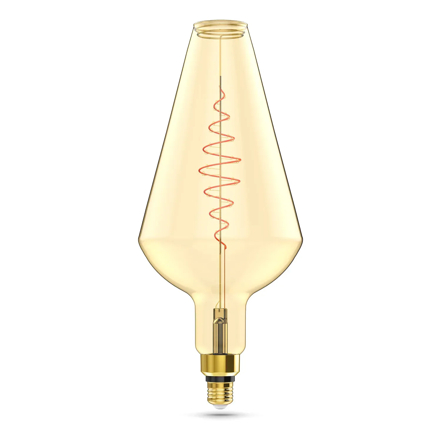 Лампа светодиодная филаментная led 8.5 вт 660 лм 2000к ac185-265в e27 vase теплая золотистая колба black filament GAUSS 180802105