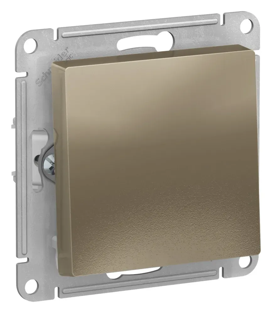 ATLASDESIGN 1-клавишный ВЫКЛЮЧАТЕЛЬ 2-полюсный, 10А, мех., ШАМПАНЬ SE (Потенциал) ATN000521