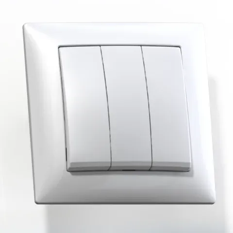 СЕЛЕНА Выключатель скрытой установки трехклавишный 10А С0510-406, слоновая кость Кунцево 8105