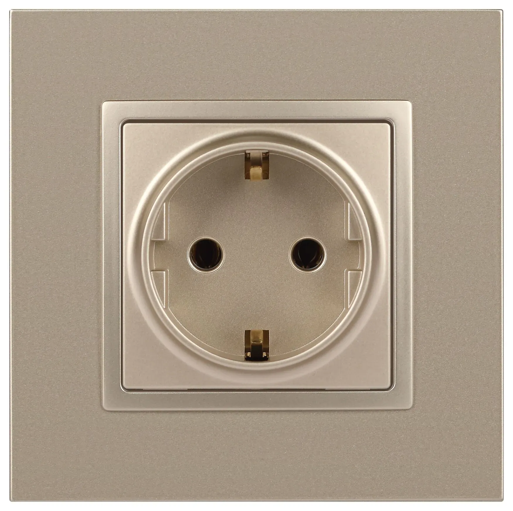 Розетка 2P+E Schuko, 16А-250В, Эра Elegance, шампань, 14-2101-04 б0034268