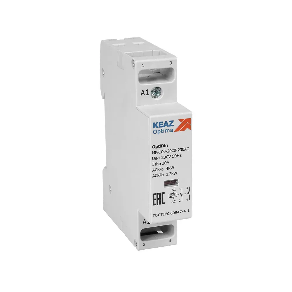 Контактор 48В AC 2НЗ 20А OptiDin MK-100-2002-48AC КЭАЗ Optima (от-ка) 321129
