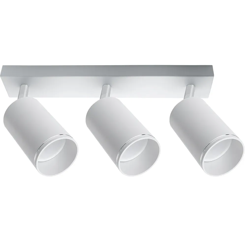 Светильник ДБО 3хGU10 без ламп наклонный белый FERON 41066