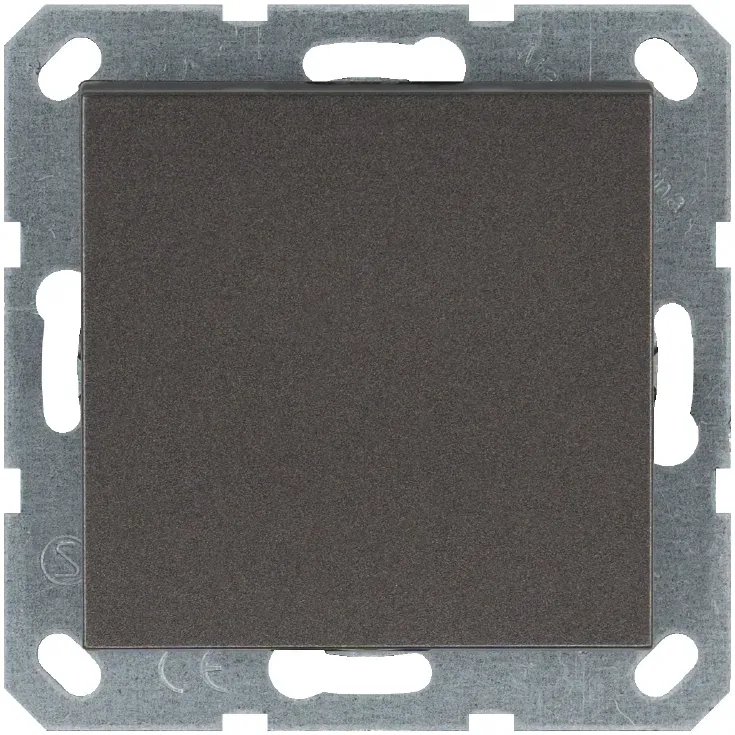 Выключатель одноклавишный перекрестный 10A 250V~ с накладкой, цвет Мокко Jasmart G3013Z