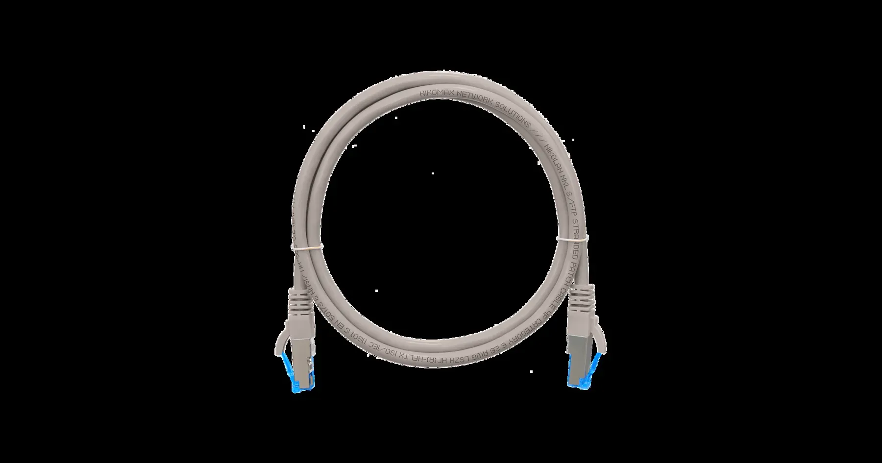 Патч-корд S/FTP 4 пары категория 6 2хRJ45/8P8C T568B 7х0.165мм LSZH серый 2м