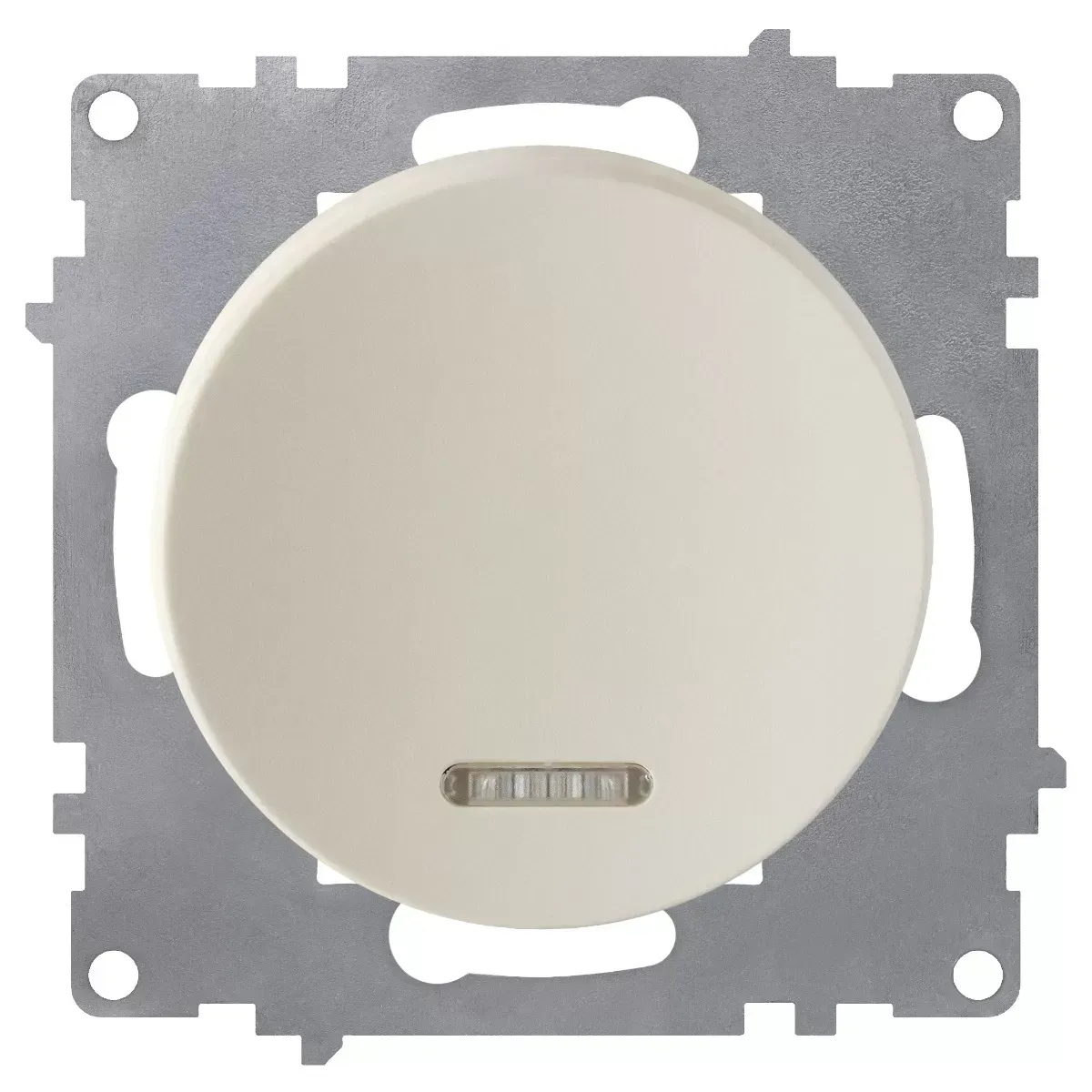 Выключатель одинарный с подсветкой, цвет бежевый (серия Florence) ССТ 2172801