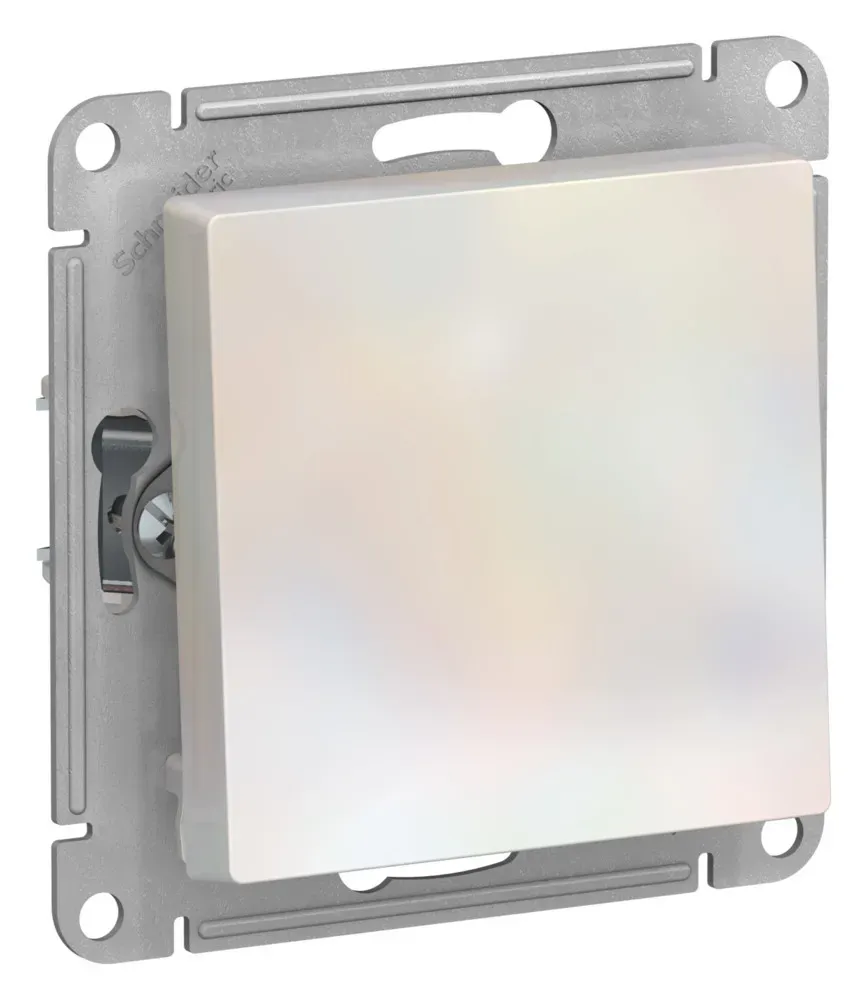 ATLASDESIGN 1-клавишный ВЫКЛЮЧАТЕЛЬ 2-полюсный, 10А, мех., ЖЕМЧУГ SE (Потенциал) ATN000421