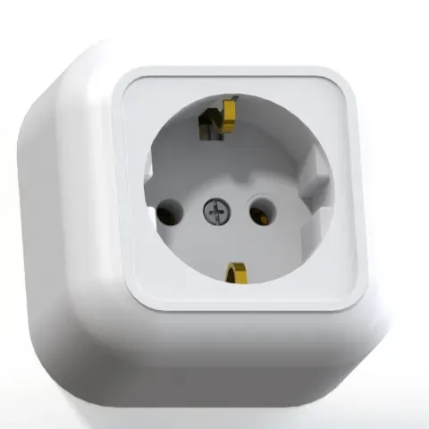 Валентина Розетка 1 пост наружная с заземлением белый РА16-638 Кунцево 7640