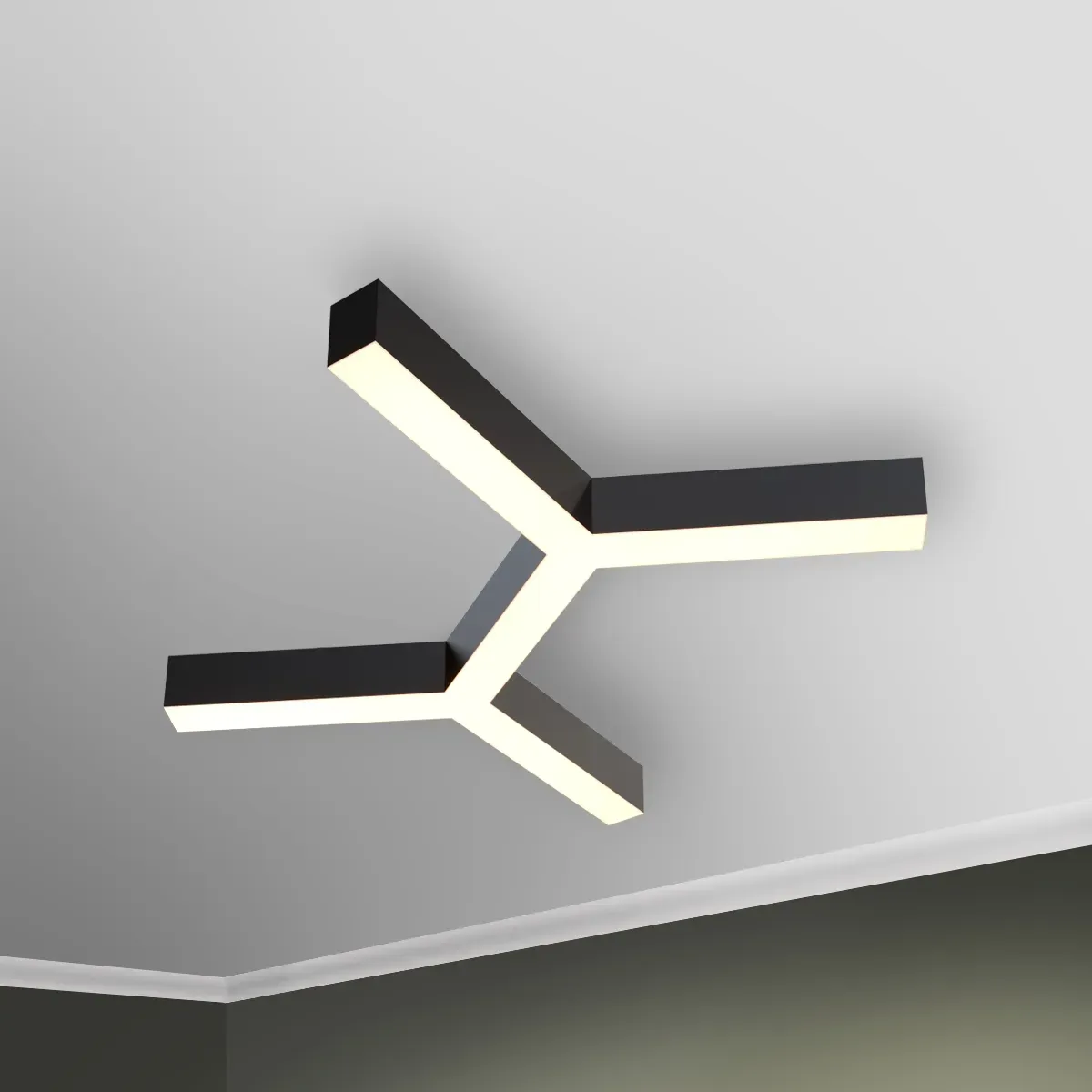 Светильник светодиодный RVE-LBX-TRINITY-2X-500-N (Трехлучевой крест 2х 500х560х100мм 31Вт Накладной 4000К Белый) RVElektro RVE00002097