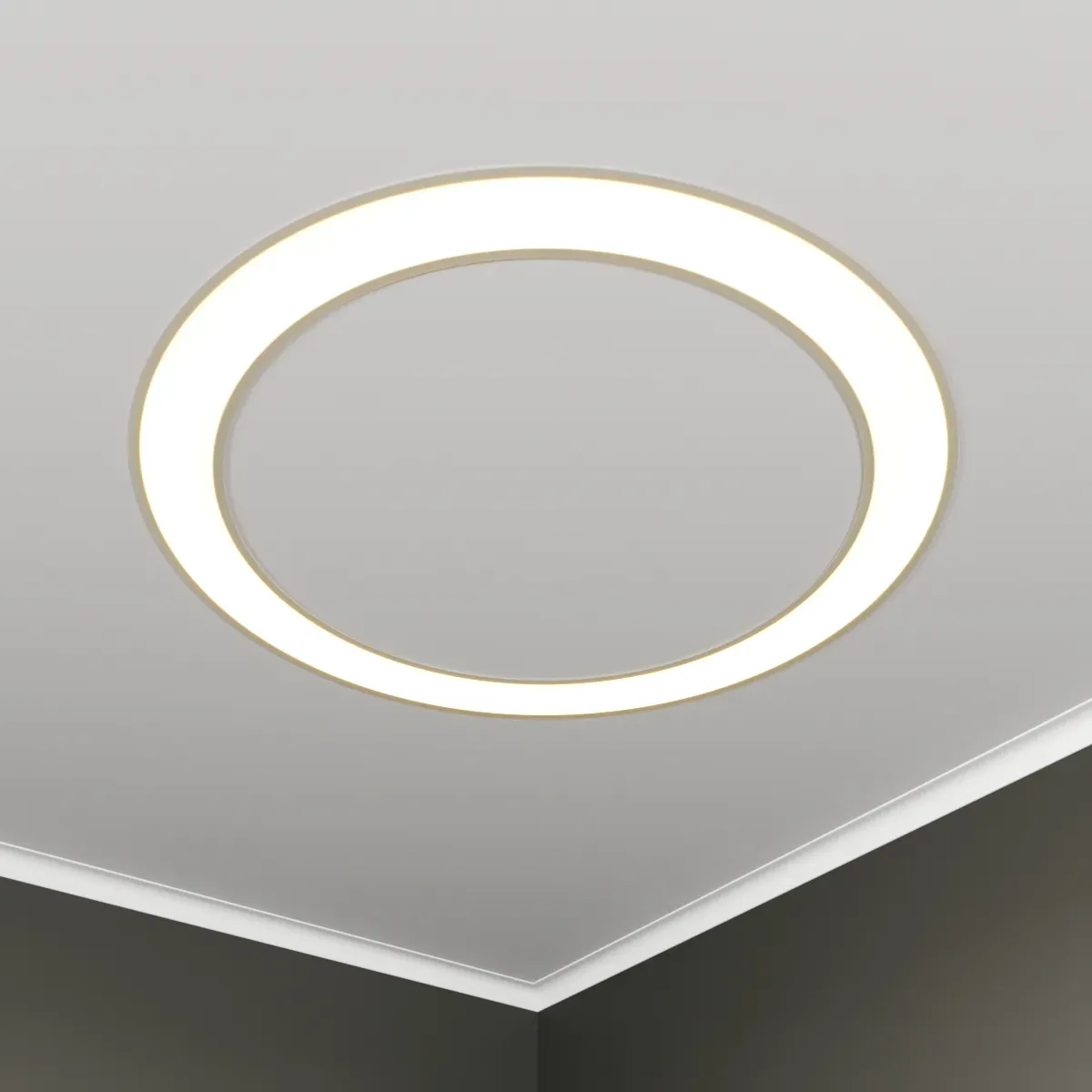 Светильник светодиодный RVE-LBX-HOLE-RING-1446-VG (Кольцо 1446х1446х110мм S80мм 105Вт встраиваемый под шпаклевку 4000K Белый) RVElektro RVE00003364