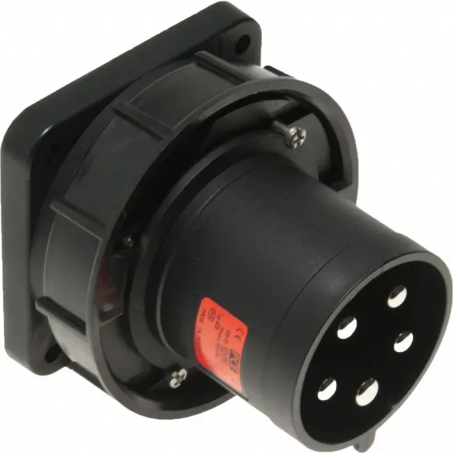 Вилка встраиваемая 63а/400v/3p+n+e/ip67 черная ALPENBOX 00-00002608
