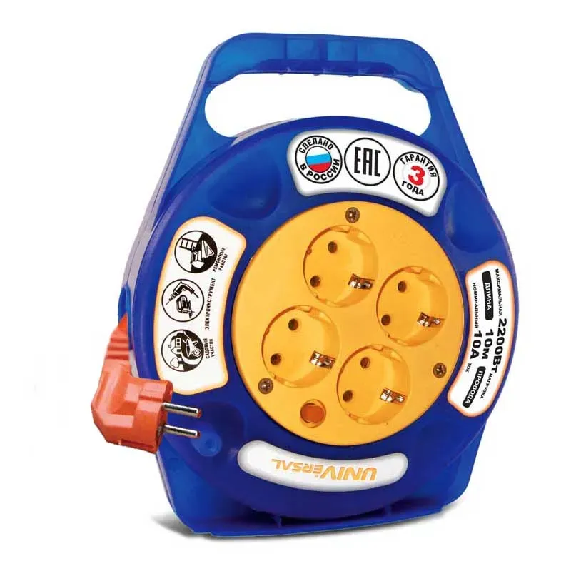 Удлинитель силовой У10-015 термо ПВС 3*0,75 10м Универсал 1671