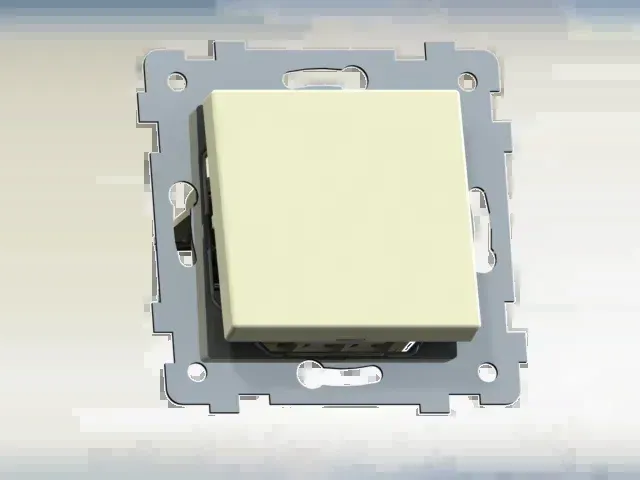 Аксиома Механизм выключателя одноклавишного скрытой установки С110-447,  слоновая кость Кунцево 122007