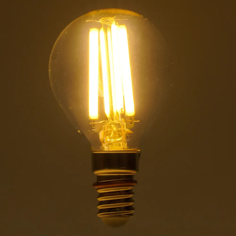 Лампа светодиодная LED 8вт Е14 теплый шар FILAMENT Feron.PRO