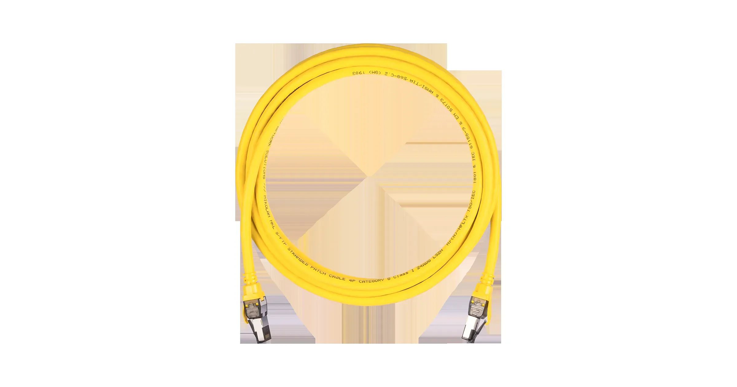 Патч-корд S/FTP 4 пары Кат.6a 2хRJ45/8P8C T568B заливной с защитой защелки  LSZH нг(А)-HFLTx светло-серый 3м