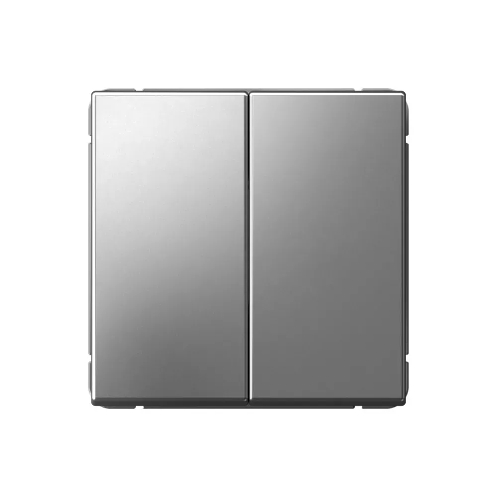 ARTGALLERY 2-клавишный выключатель кнопочный, сх.2, 10А, механизм, сталь SE (Потенциал) GAL000917