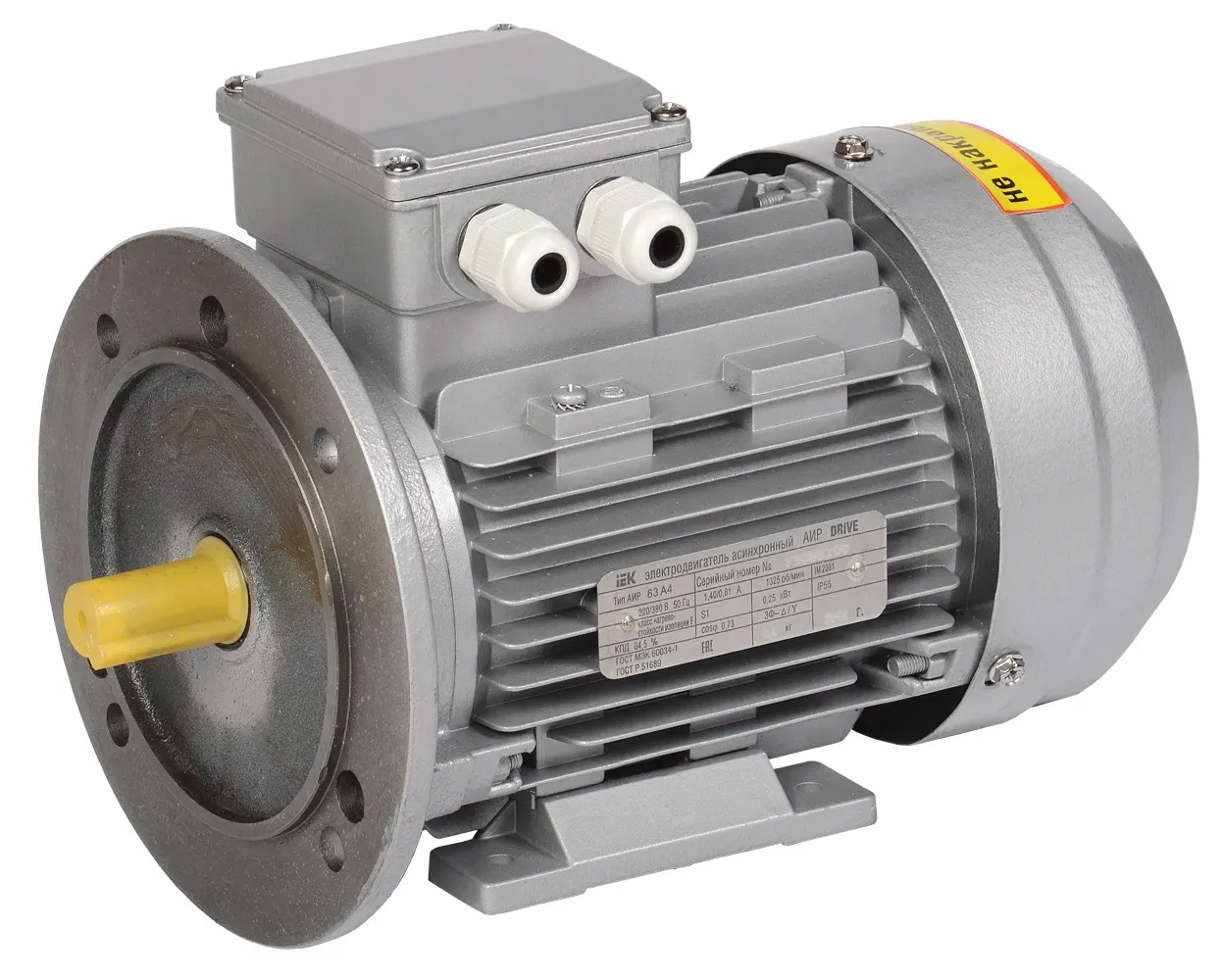 Электродвигатель трехфазный АИР 63B6 380В 0,25кВт 1000об/мин 2081 DRIVE ONI (IEK) DRV063-B6-000-3-1020