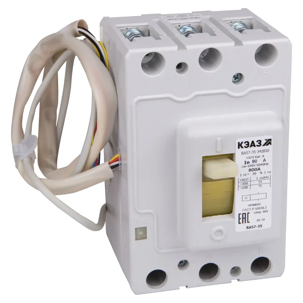 Выключатель автоматический ва57-35-344710-20а-80-690ac-нр230ac/220dc-ухл3- КЭАЗ 272704