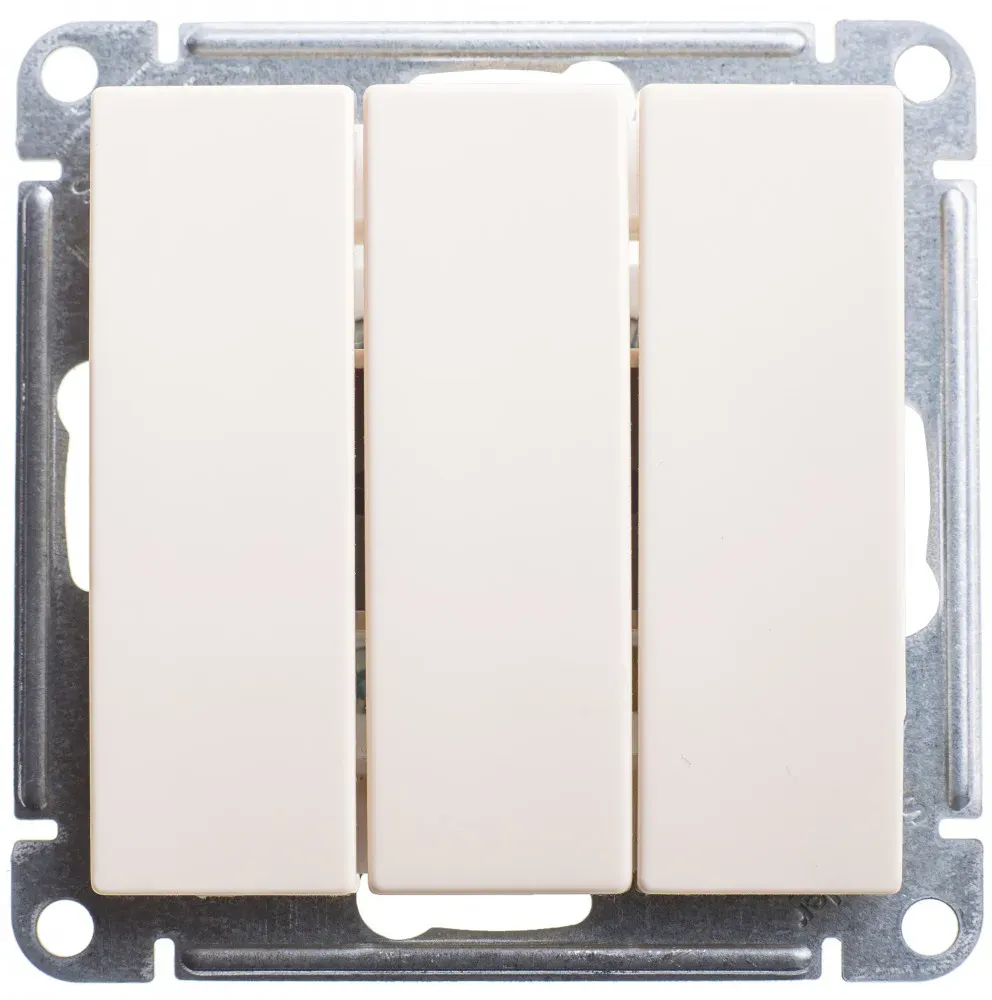 W59 Выключатель трехклавишный, 10АХ, механизм, слоновая кость SE (Потенциал) VS0510-351-2-86