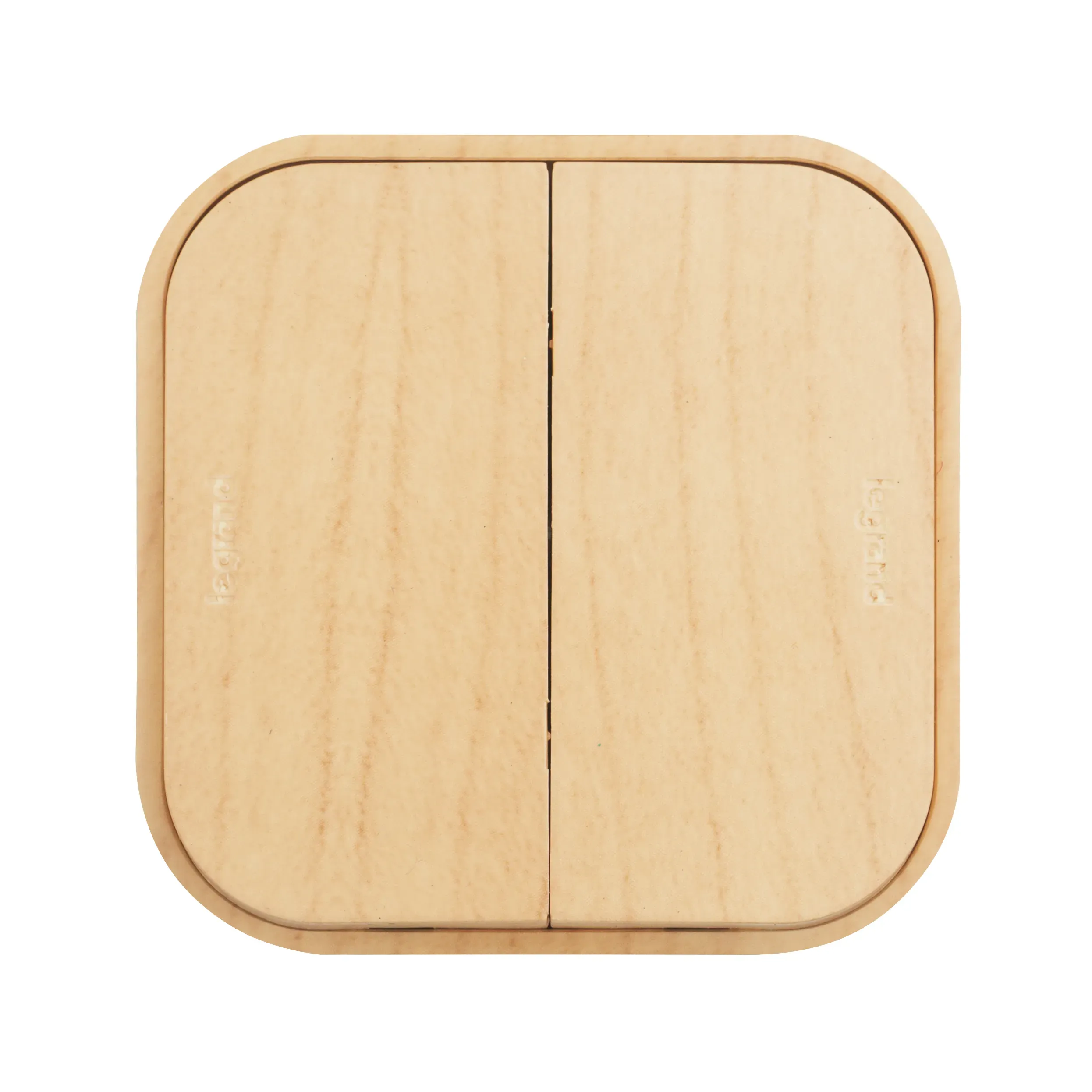 Quteo Выключатель двухклавишный наружный дерево 10А