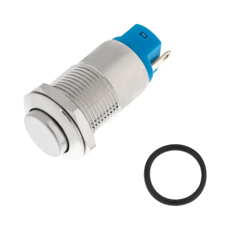 Кнопка антивандальная 12 Б/Фикс (2с) (ON)-OFF выпуклая (A12-B2) (в упак. 1шт.) REXANT 06-0339-A