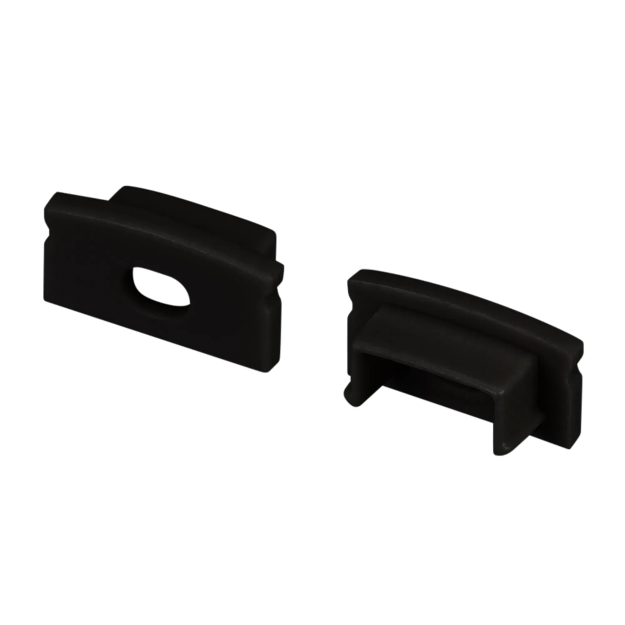 Заглушка LINE-1708 BLACK с отверстием (пластик) Arlight 040315