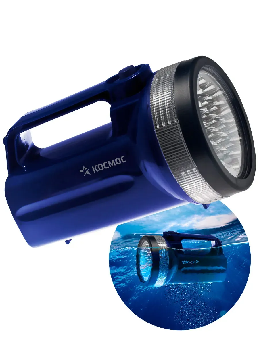 Фонарь-прожектор , 19 LED, 4 батарейки D, 190 lm, Космос koc860led