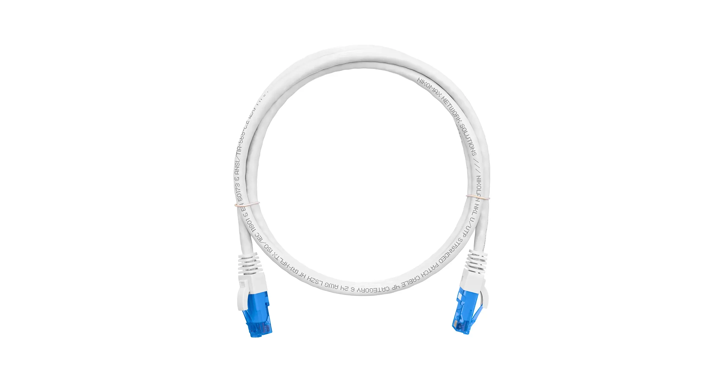 Патч-корд U/UTP 4 пары Cat 6 2хRJ45/8P8C T568B 7х0205мм LSZH белый 1м