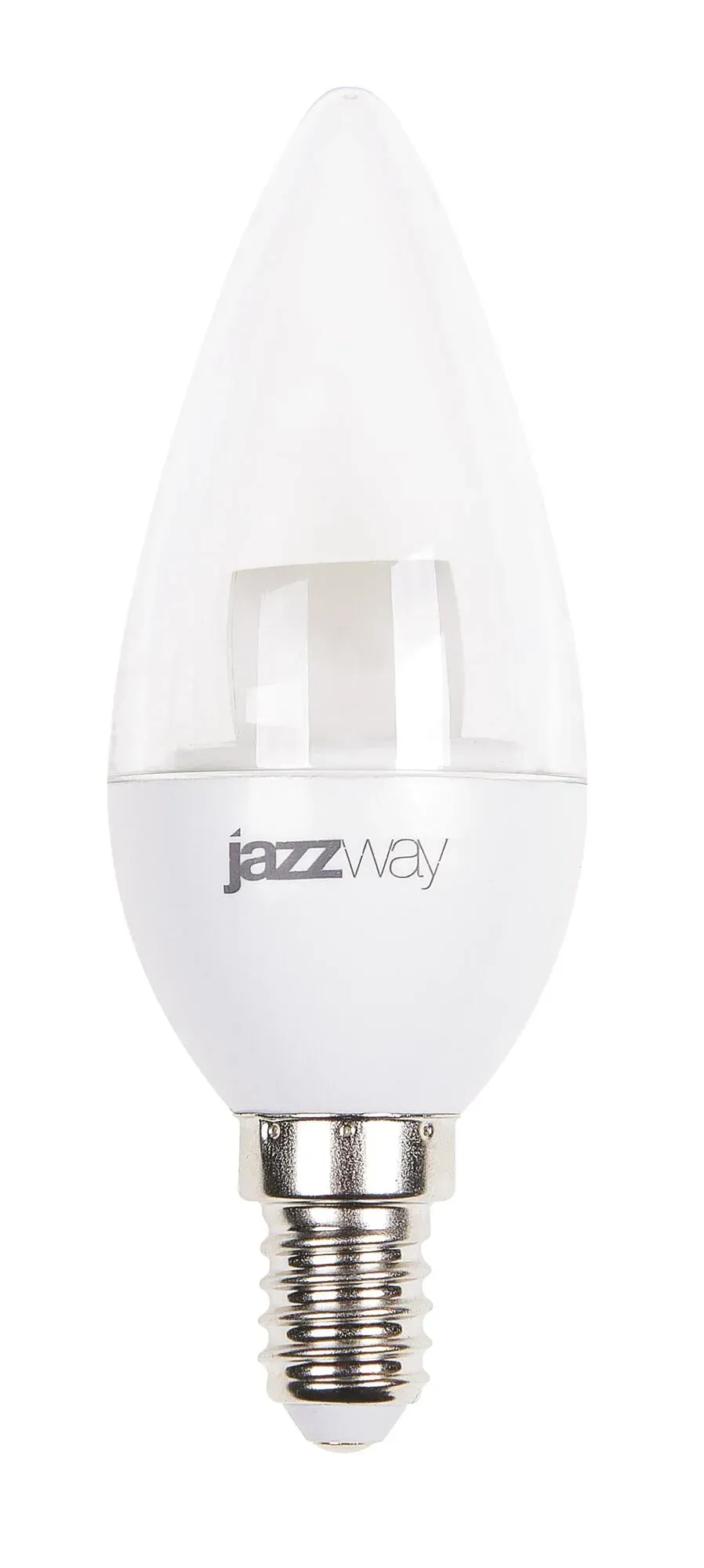 Лампа светодиодная led 7вт e14 белый прозрачная свеча JAZZWAY 2853127