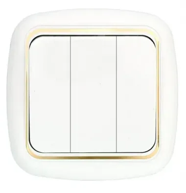 Беларусь Выключатель трехклавишный скрытый БелТИЗ Выключатель С05 6-170