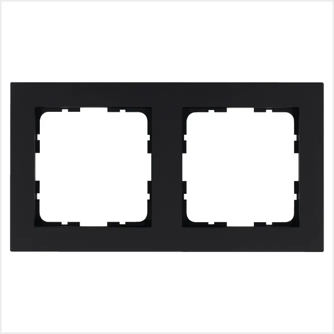 Рамка G-Classic 2-постовая, цвет черный матовый (soft touch) Jasmart G1002PB
