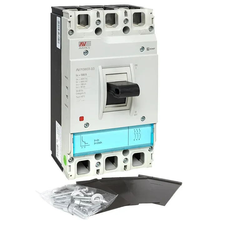 Автоматический выключатель AV POWER-3/3 500А 100kA TR AVERES
