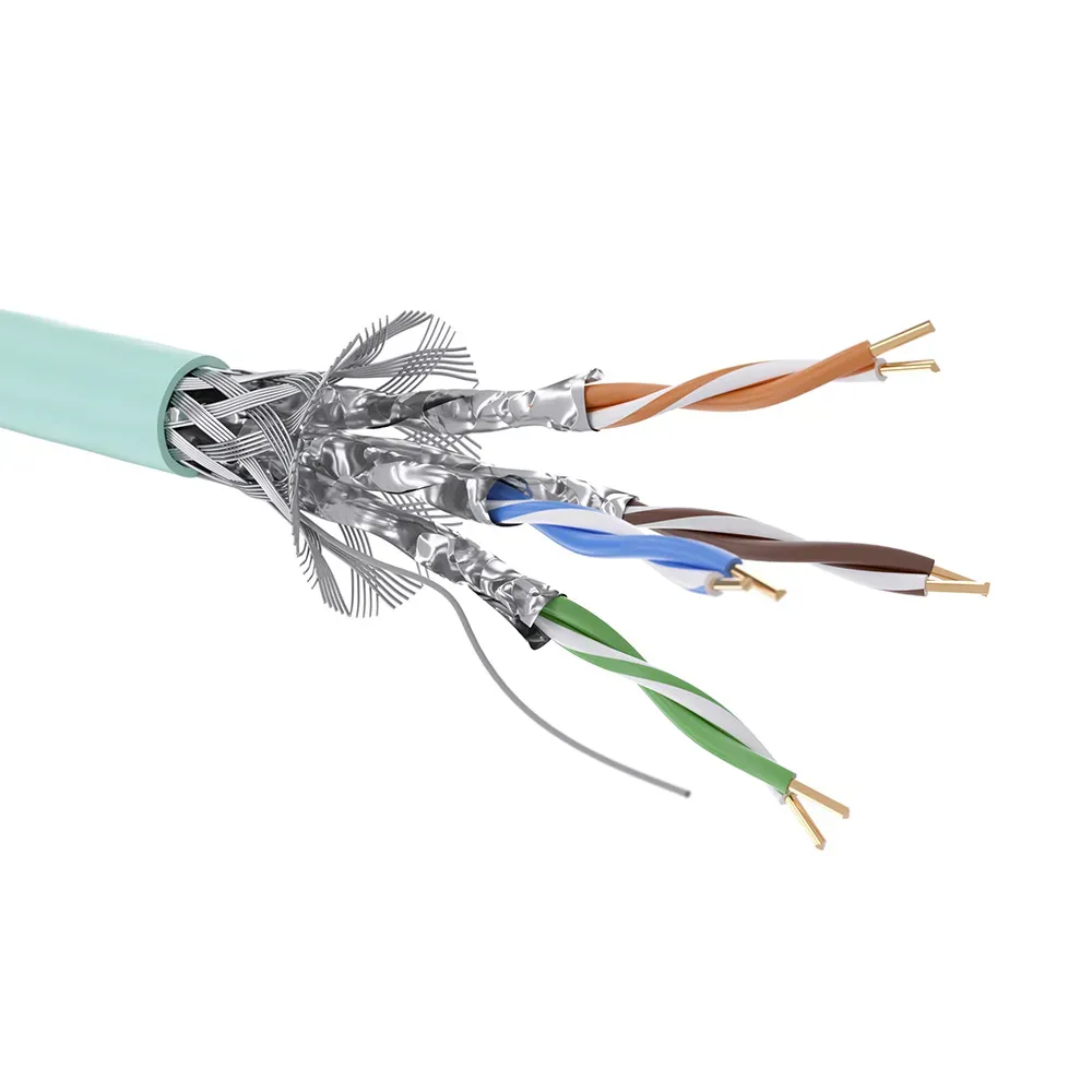 Витая пара CAT 6A S/FTP нг(А)-HF бухта 500м аква