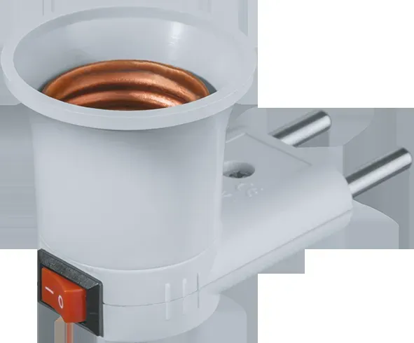 Патрон-переходник с розетки на цоколь Е27 с выключателем Navigator Group 19976