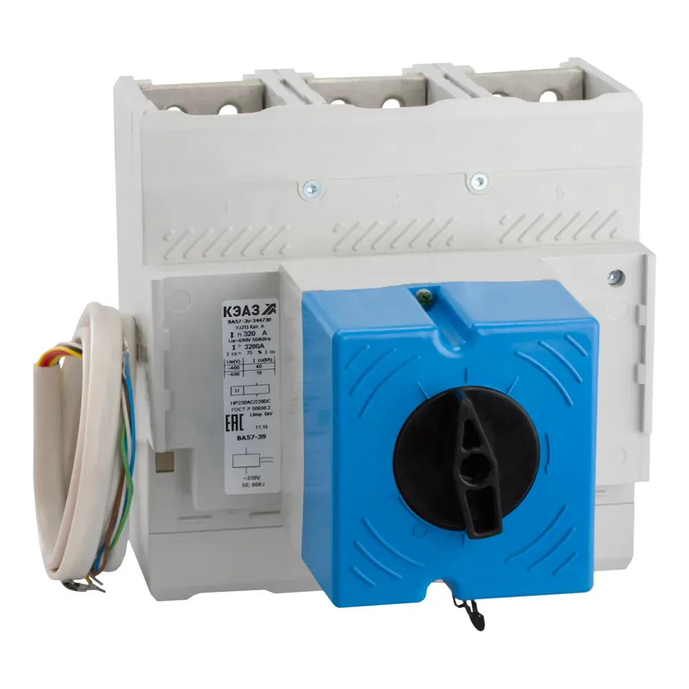 Выключатель автоматический ва57-39-344630-400а-2000-690ac-пэ230ac-ухл3- КЭАЗ 257488