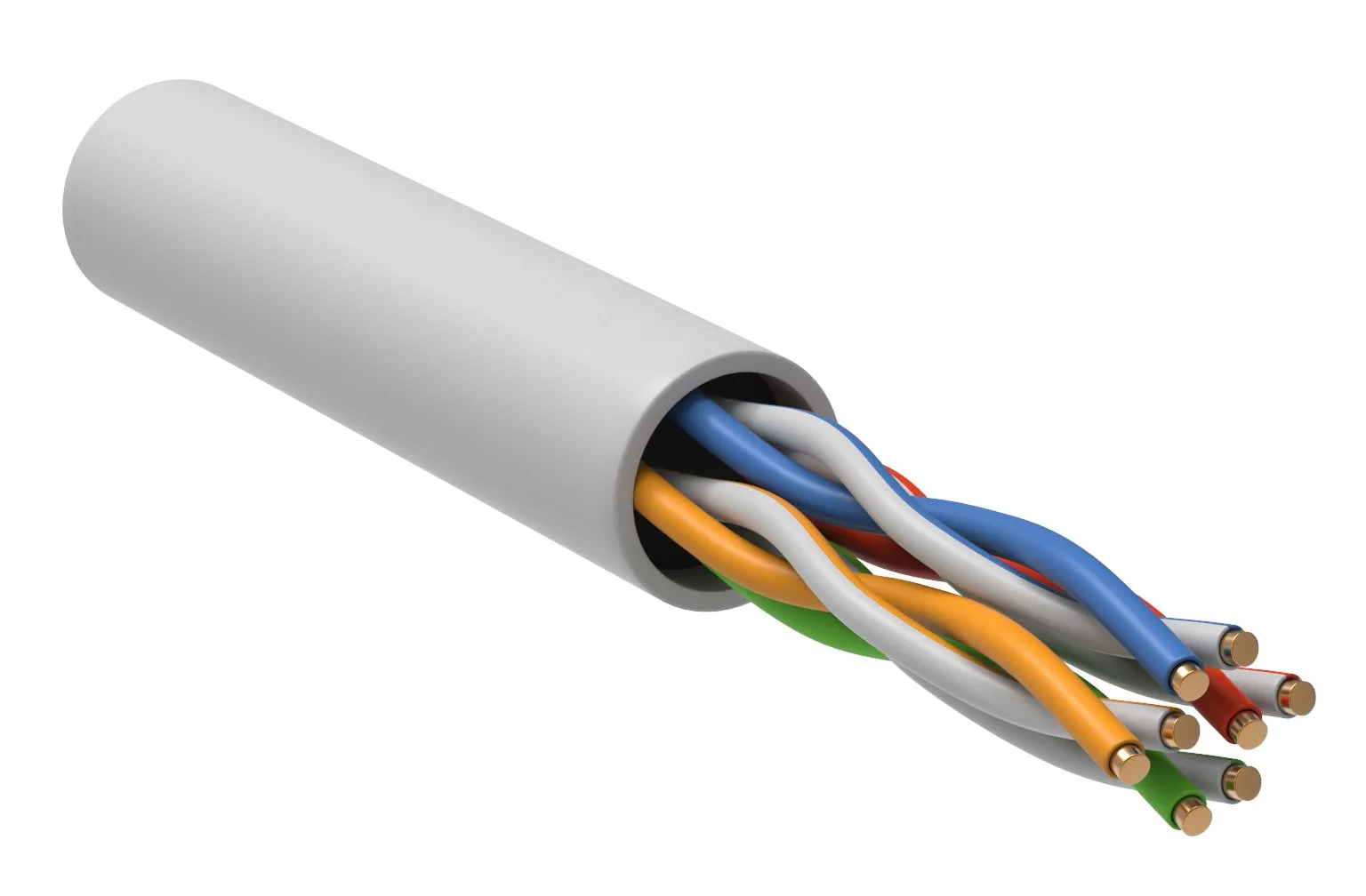 Витая пара U/UTP кат 5E 4x2х24AWG solid LSZH нг(А)-LSLTx белый 305м