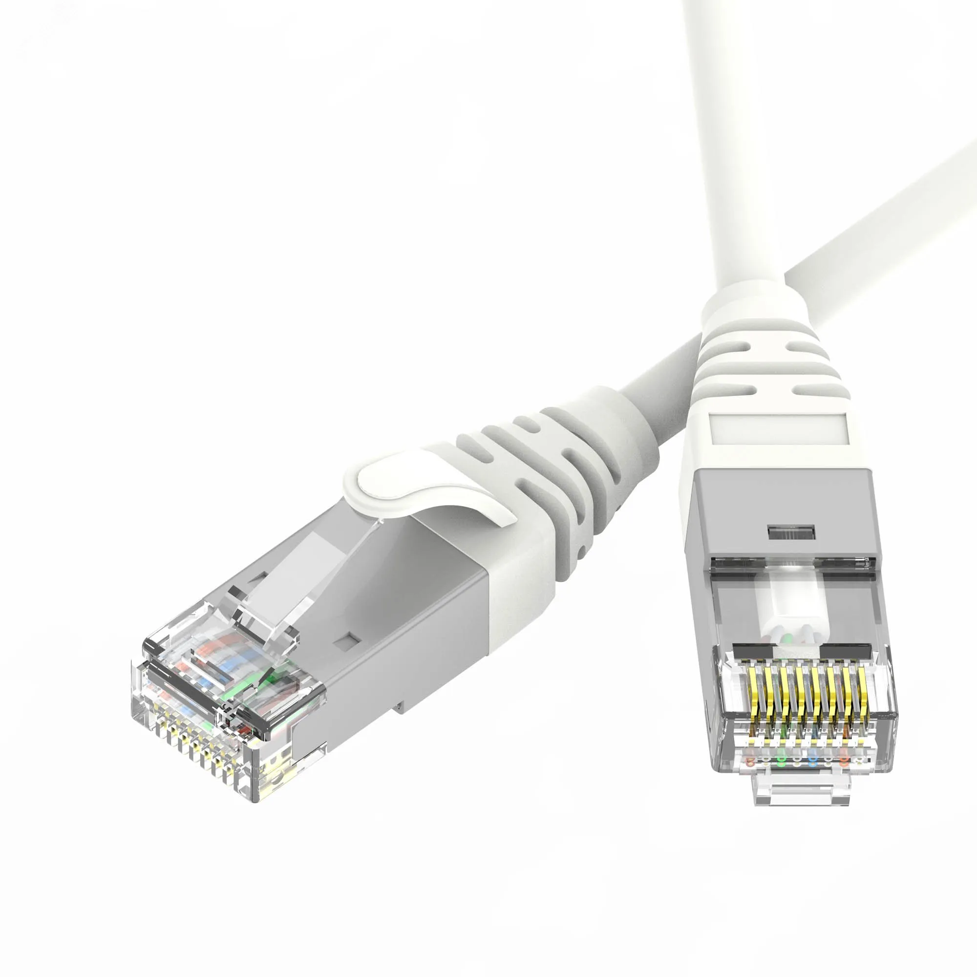 Патч-корд экранированный Ultra SLIM CAT6A S/FTP 4х2, 30 AWG, LSZH, белый, 0,3м