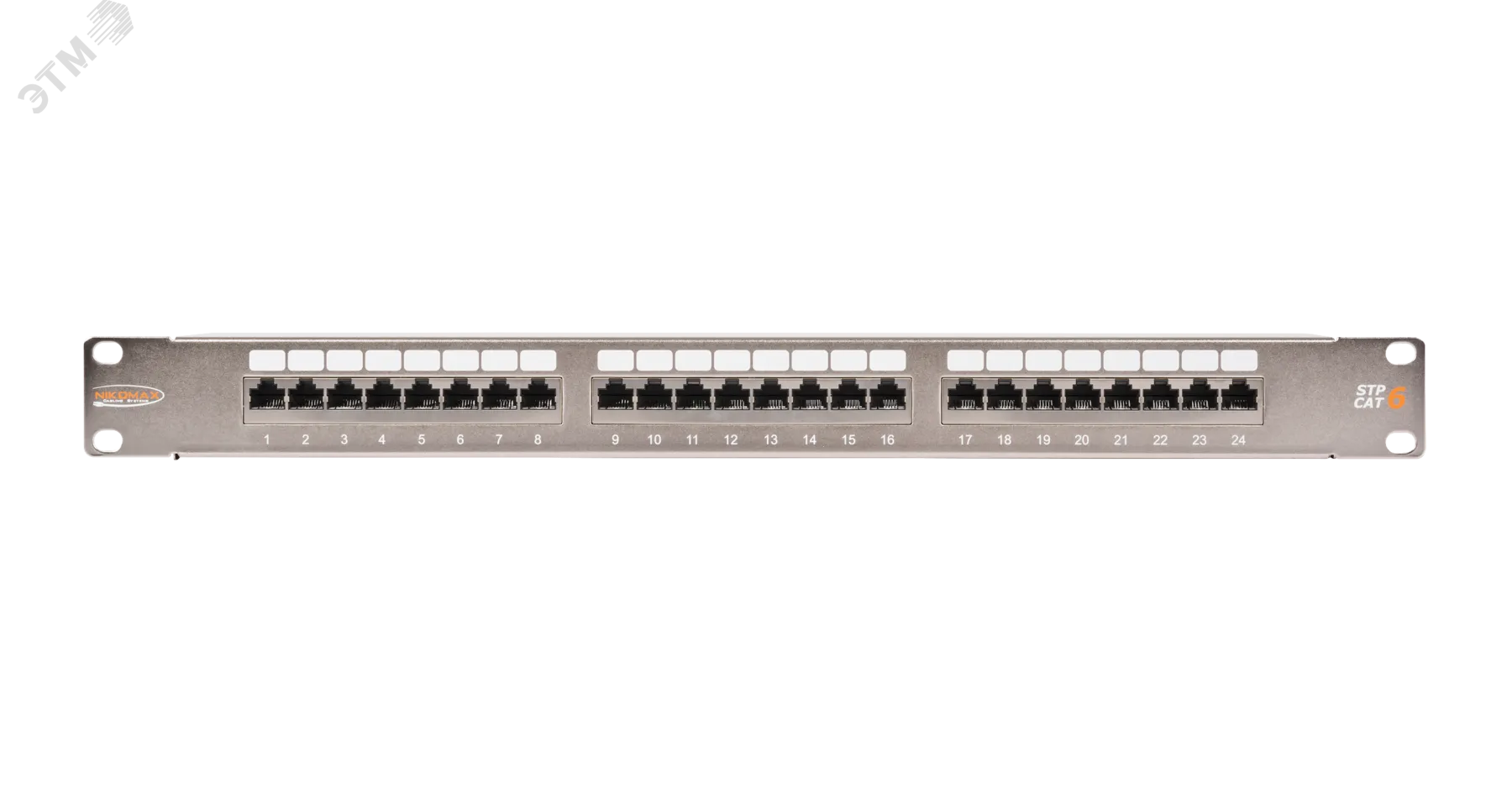 Патч-панель 19'' 1U 24 порта Кат 6 RJ45/8P8C FTP металлик