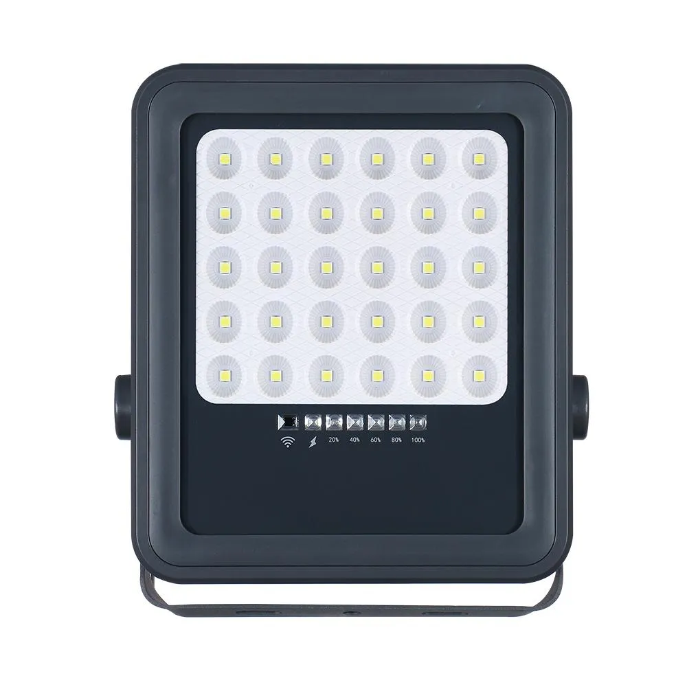 Прожектор светодиодный led до-100вт 6500к серый 1600 лм ip65 с солнечной панелью  jazzway JAZZWAY 5058477