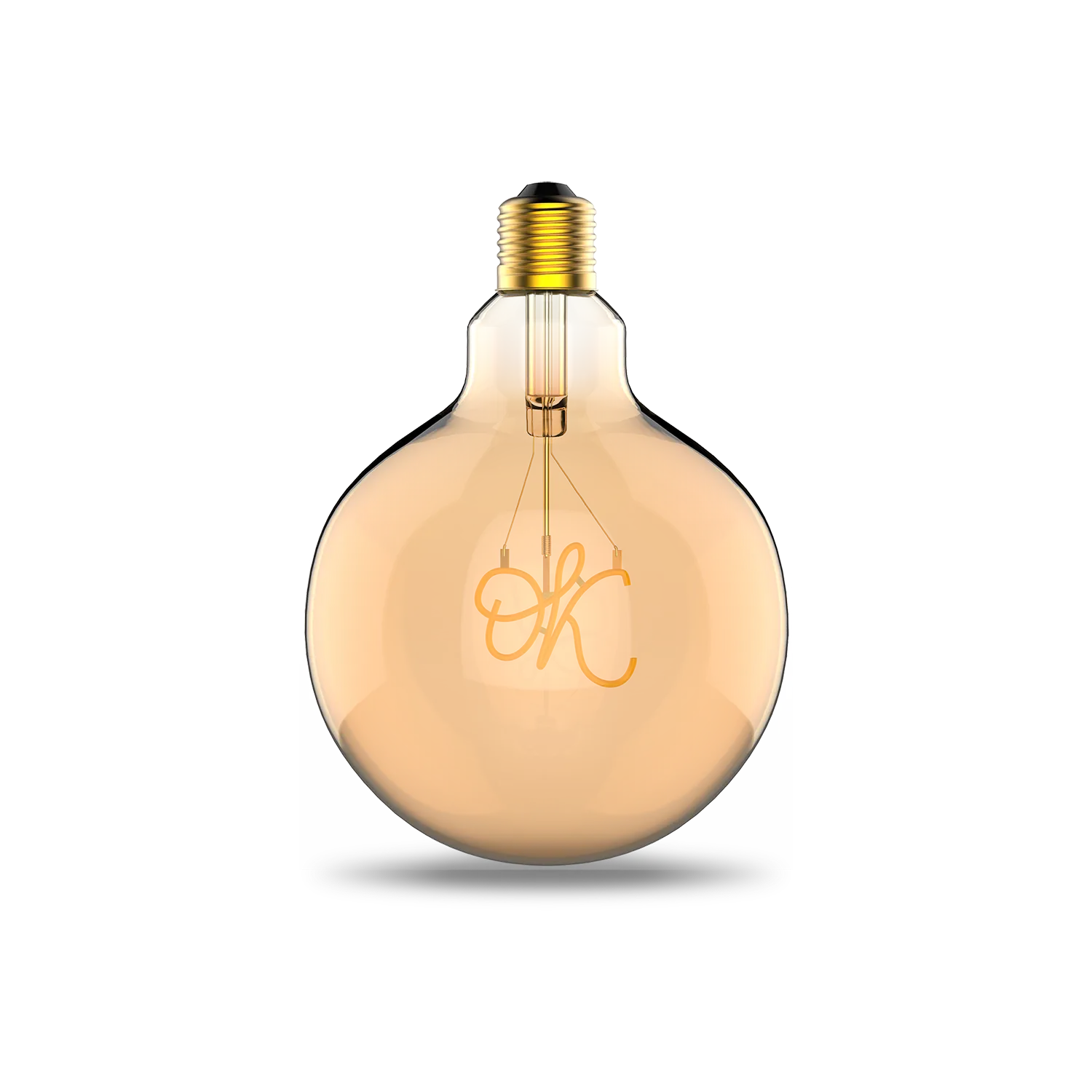 Лампа светодиодная филаментная led 2.5 вт 200 лм 2000к ac185-265в e27 шар g125 теплая золотистая колба black filament GAUSS 176802003