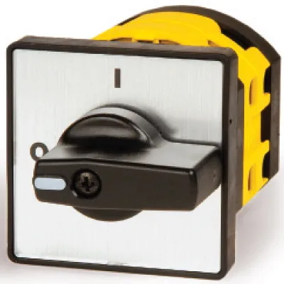 Площадка серебряная и черная ручка 48х48 на винты DKC AZ0117