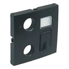 Efapel 90774 TIS Лицевая панель для мультимедийных розеток R-TV-RJ45/R-TV-RJ45-SC, цвет серый Efapel 90774 TIS