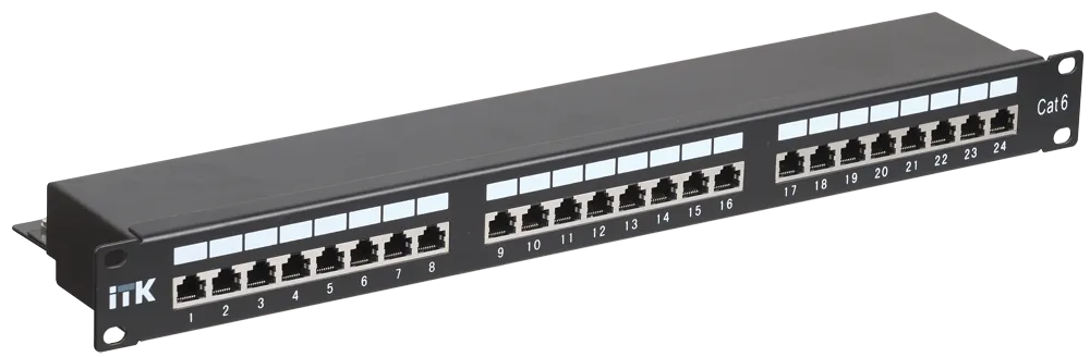 Патч-панель 1U категория 6 STP 24 порта (Dual)
