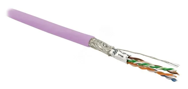 Витая пара SF/UTP кат 6 4 пары AWG26 patch IN LSZH нг(А)-HF розовый 500м