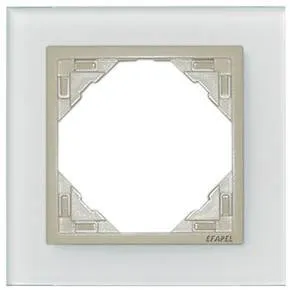 Efapel 90910 TCP Одиночная рамка, стекло/жемчуг Efapel 90910 TCP
