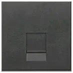 Ecoplast Накладка для розетки телефонной, компьютерной RJ, 45х45 мм (черный бархат) LK45 Экопласт 853208