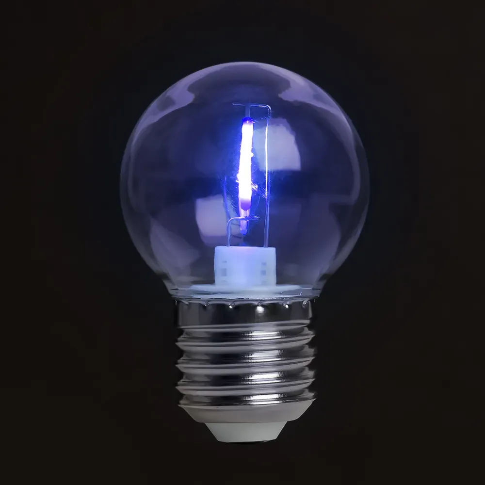 Лампа светодиодная LED 2вт Е27 синий шар